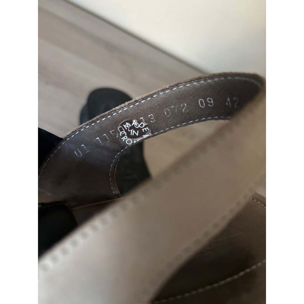 Mephisto Women's Approx 10.5/EU 42 Tan Suede Elastic Strap Comfort Wedge Sandals - Picture 9 of 10
